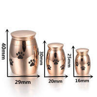 dyhewa IJU0001 Rose/gold/black Paw แกะสลักสัตว์เลี้ยง Funeral Urn Dog/ Cat สแตนเลส Cremation Urn Memorial Cremains Ash Urn Holder