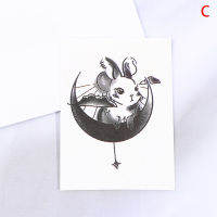 ?【Lowest price】MH 1PC TATTOO Sticker Tiger Moon ปลาวาฬคู่นักเรียนบุคลิกภาพรอยสักชั่วคราว