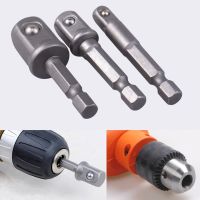 {SAVAGE Hardware Tools} 3ชิ้น Hex Shank Wrench Drive Power Drill Socket Drill Adapter Socket Extension Bit Adapter Set 1/4 3/8 1/2ไขควงเครื่องมือ