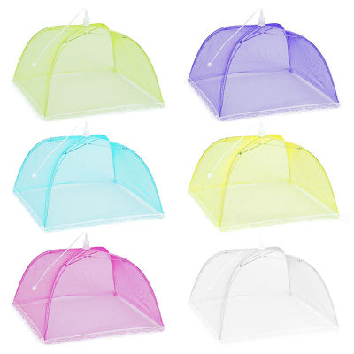 -up Mesh Food Cover Tent Kitchen Folding Dish Cover Dome Net Umbrella Picnic Kitchen Folded Mesh Anti Fly Mosquito Umbrella