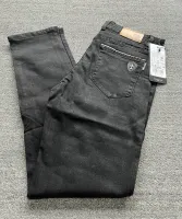 jussara Lee withdrew closet tail single welfare spring and autumn mens jeans black shot slim casual trousers black trendy all-match