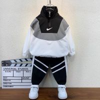 Boys Autumn Suit Trendy Childrens Clothing 2023 New Handsome Baby Autumn Clothes Western Style Childrens Sports Two-Piece Set