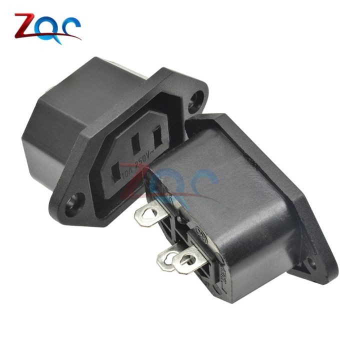chassis-female-15a-250v-3pin-05231-ac-iec-c13-c14-inline-socket-plug-adapter-mains-power-connector-power-supply-output-outlet-wires-leads-adapters