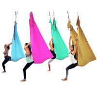 Aerial Yoga Hammock ผ้า Flying Swing Trapeze Silk Anti-Gravity Inversion Air Traction Touch อุปกรณ์สมาธิ1-9M Choice