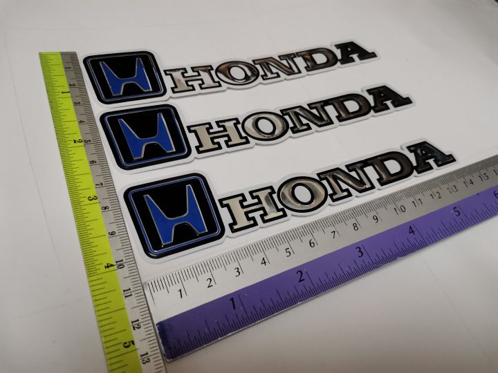 สติ๊กเกอร์ฟอยด์-ปั๊มนูน-คำว่า-honda-ติดรถ-แต่งรถ-ฮอนด้า-sticker-สวย-ขนาด-3x14-ซม-สวย-งานดี-หายาก-ติดท้ายรถ-ติดข้างรถ-ติดประตูรถ