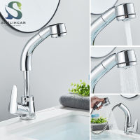 Free Shipping Black Bathroom Basin Faucet Pull Out Spout Single Handle Hot Cold Mixer Taps Lift Up and Down Kitchen Faucet