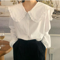 White Women Blouses Shirt Spring Vintage Cotton Female Oversize Womens Long Sleeve Girls Blouse Fall Femme Blusas Casual Chic