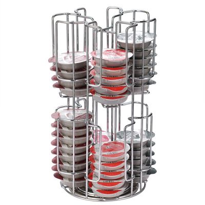 Suitable for 64Pcs Capsules Tassimo Rotatable Practical Coffee Capsules Storage Stand for Bosch