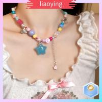 LIAOYING เครื่องประดับแฟชั่นเครื่องประดับ สร้อยคอรูปหัวใจ การออกแบบที่สดใหม่ ลูกปัดหินหัวใจรัก โซ่กระดูกไหปลาร้าสาวฮอต ของขวัญสำหรับเด็ก ประณีตประณีตประณีต ห่วงโซ่ปลอกคอ สำหรับผู้หญิง