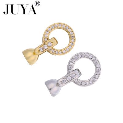 Copper Cubic Zirconia Clasps Hooks for Diy Jewelry Findings Making Rhinestone Gold Color Necklace Bracelet Handmade Accessorisze