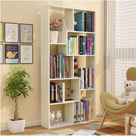 Kệ chữ u size đại, kệ sách gỗ để sàn đa tầng thông minh màu vân gỗ - ảnh sản phẩm 6