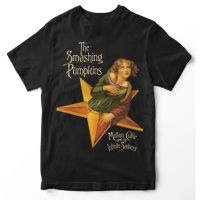 แฟชั่นฟักทอง Mellon collie Premium The Smashing ฟักทองถ้วย band VINTAGE The Cure ประตู Suede teemen เสื้อยืด