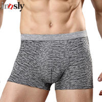 Innsly Bamboo Fiber Men Underwear Boxer Breathable Health High Quality Large Size Comfortable Elastic Shorts