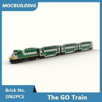 MOC โมเดลรถไฟบล็อกตัวต่อเมืองรถขนส่งด่วนอิฐประกอบ DIY ของขวัญของเล่นคริสต์มาสเด็กที่สร้างสรรค์2062ชิ้น