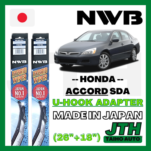 TAIHOAUTO NWB Wiper Blade Set Honda Accord SDA Wiper Accord SDA Wiper Blade Honda Accord Made In