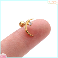 [The King Glory] บาร์คริสตัล barbell ต่างหูกระดูกอ่อน tragus Helix studs เจาะเครื่องประดับต่างหู