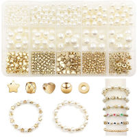 720pcs CCB Spacer Beads Pearl Imitation ABS Beads Jewelry Making Kit Jewelry Findings Set Starter Kit Jewelry Beading Making