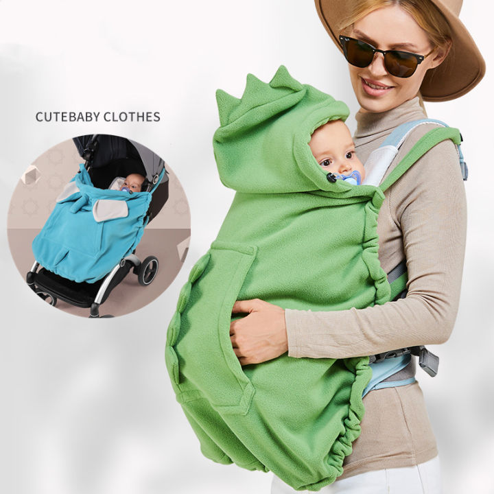 baby-carrier-cover-hooded-stretchy-cloaks-for-newborn-baby-sling-wrap-backpacks-thicken-windproof-stroller-cover