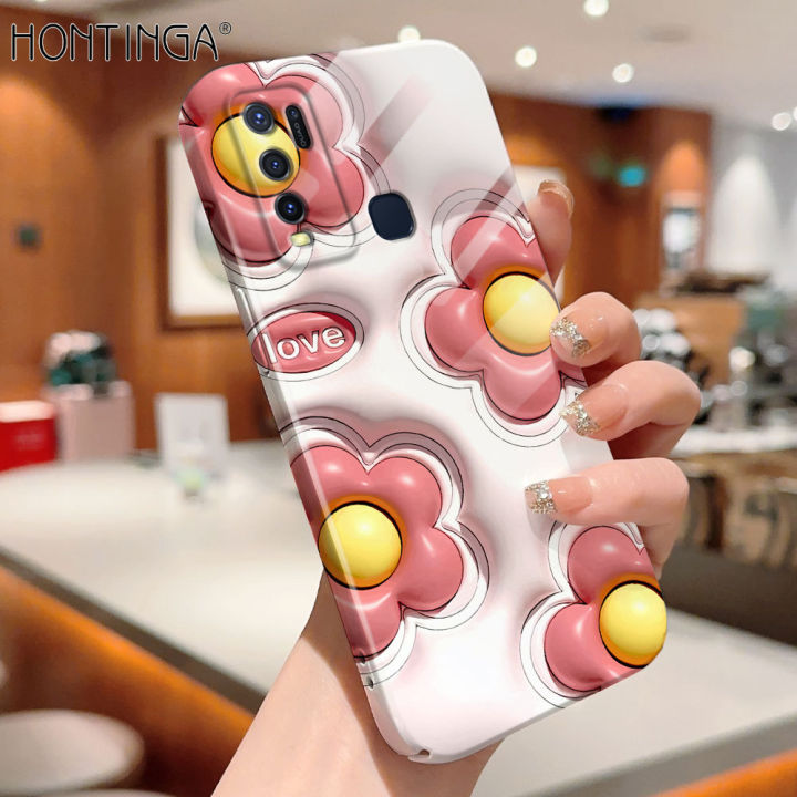 hontinga-เคสฟิล์มรวมทุกอย่างสำหรับ-vivo-y50-y30-y30i-y19เคสภาพยนตร์เกาหลีเคสโทรศัพท์การ์ตูนหลังภาพดอกไม้เคสแข็งดีไซน์อุปกรณ์ป้องกันเลนส์เคสคลุมทั้งหมดกล่องกันกระแทกสำหรับเด็กผู้หญิง