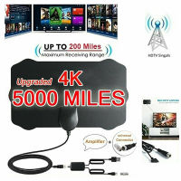 ?เสาอากาศทีวีดิจิตอลความละเอียด4K HD 5000ไมล์เครื่องขยายสัญญาณทางอากาศ