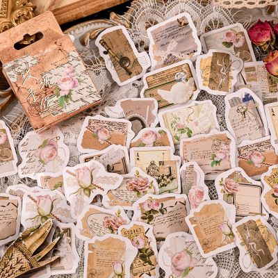 46 pcs Vintage INS Labels Stickers aesthetic cute items Stationery Sticker for Scrapbooking Calendars Arts Diy Crafts Stickers Labels