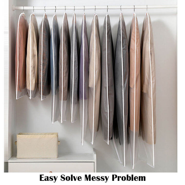 Garment Bags Clothes Covers Protecting Dusts for Storage Plastic ...