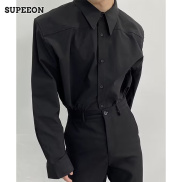 Supeeon mùa Xuân thời trang nam Tay áo dài mới thiết kế ý nghĩa Áo Cá Tính
