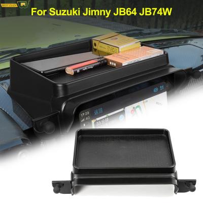 กลางแดชบอร์ดกล่องเก็บถาดพาเลทที่วางศัพท์ออแกไนเซอร์อุปกรณ์เสริมในรถยนต์สำหรับ Suzuki Jimny JB64 JB74W 2019 2020 2021 2022