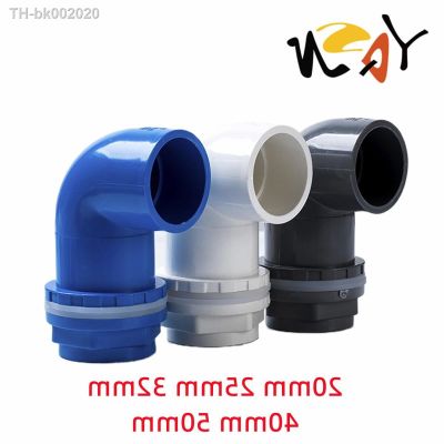 ❖⊕❄ I.D20 25 32 40 50mm PVC 90° Elbow Drainage Connector Fish Tank Overflow Joints Water Inlet Outlet Supply Pipe Drain Fittings