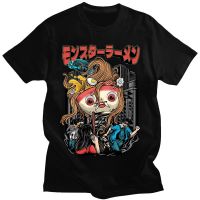 90S Anime Monster Ramen Graphic T Shirts Vintage Manga Men Tshirt Tee Gildan Spot 100% Cotton