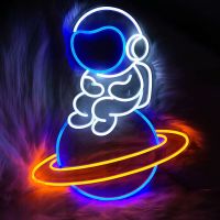 Astronaut Planet Spaceship LED Neon Sign Light Bedroom Game Room Kids Room Decor Neon Sign Birthday Party Bar Decor Night Light Night Lights