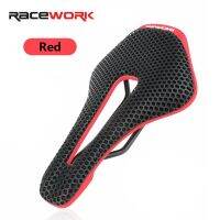 RACEWORK เบาะรองนั่งแบบกลวงทำจากเรซินอานจักรยานพิมพ์ลาย3D เบาะรองนั่งแสนนุ่มจักรยานแข่งเสือภูเขาการแข่งขันขี่จักรยานบนถนน