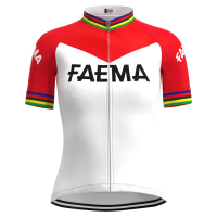 1969 Comition FAEMA Team Woman Retro Cycling Jersey Short Sleeves Clothing Triathlon Mtb Bike Jersey maillot ciclismo mujer