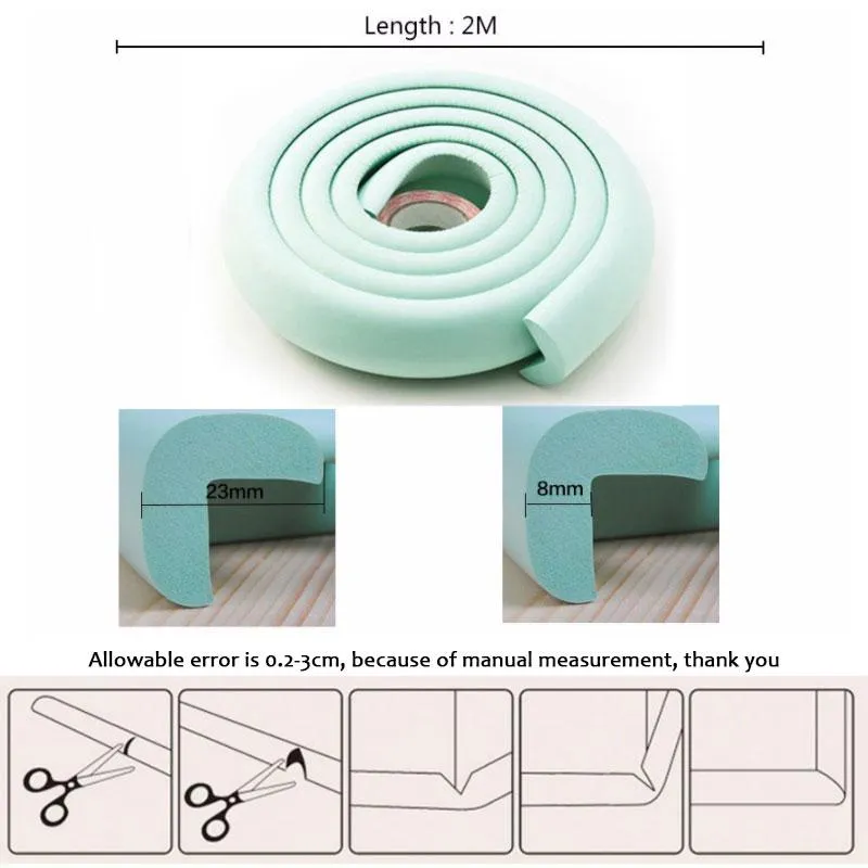 Truboo 2M Desk Edge Protector Baby Safety Table Corner Cushion Soft Guard  Strip