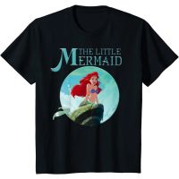 เสื้อยืดผ้าฝ้ายราคาระเบิดเสื้อยืด พิมพ์ลายกราฟิก Disney Little Mermaid Ariel Splash RockS-3XLL XL XXL 3XL  SMFY