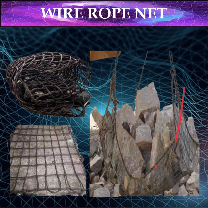Net Lifting 2m*2m Wire Rope Net Wire Mesh Knotted Rope Lifting Net