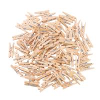 25/50 Pcs Mini 25mm Natural Wooden Clips Photo Clips Clothespin Photo Paper Clothespin Craft Clips Portable Wood Clamp Bed Clips Pins Tacks