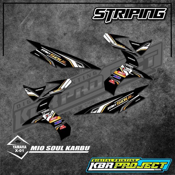 [COD] Stiker MIO SOUL KARBU striping MIO SOUL KARBU motor HONDA motor