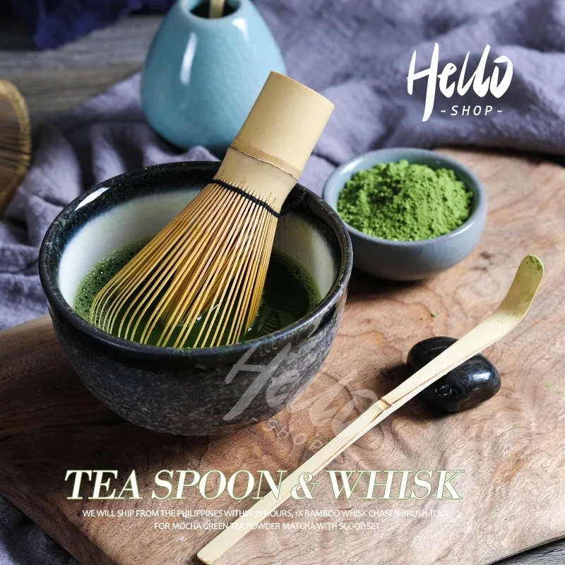 Tea Brush Bamboo Matcha Whisk (Chasen) Japanese Tea Set Tea Spoon