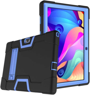 Cherrry FIEWESEY for Vankyo matrixpad s30 Tablet Case,Hybrid Heavy Duty Three Layer Full-Body Shockproof Rugged Protective Case with Stand for Vankyo MatrixPad S30/HAOVM MediaPad S30 10 Inch(Black/Blue)