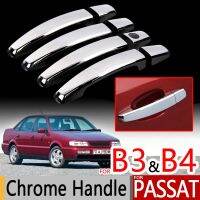 For VW Passat B3 B4 Chrome Handle Covers Trim Set Of 4Pcs Volkswagen MK3 MK4 Car Essories Stickers Car Styling 1988 1990 1993