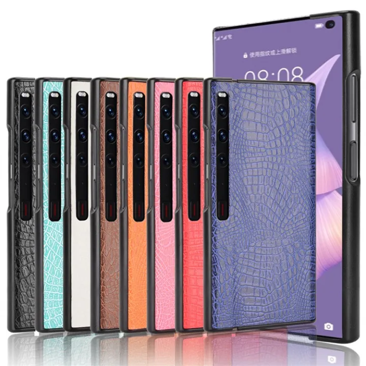 Huawei Mate XS 2 Case Vintage Skin Crocodile Leather Full Cover Hard ...