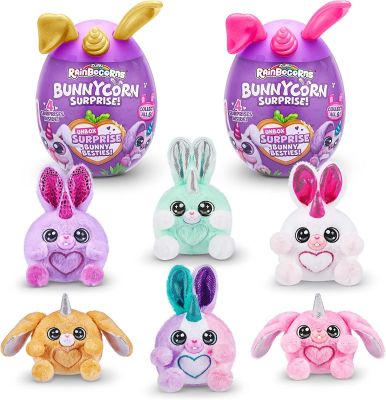 Asal Zuru Rainbocorns Bunnycorn Kejutan Koleksi Mainan Mewah Kawaii Boneka Haiwan Mainan Comel Gadis Plushies Hari Jadi