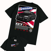 Kaos Baju Mobil NISSAN SKYLINE R34 JDM Kaos Otomotif - Karimake - V1 HITAM, S