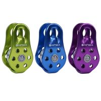 [HOT JJOZZZCXQDOU 575] 20kn Rock Climbing Pulley Descender Outdoor Survival Mountaineering เดินป่าเชือกเข็มขัดยกสลิงอุปกรณ์เสริม