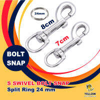 Swivel Bolt Snap7cm+Split Ring24mm Scuba Torch Clip