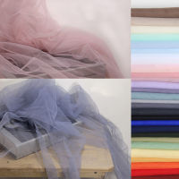 Light Gauze Fog Mesh Fabric Soft Delicate Pure Color Lace Yarn For DIY Background Veil Wedding Dress Fairy Tulle Decoration P156