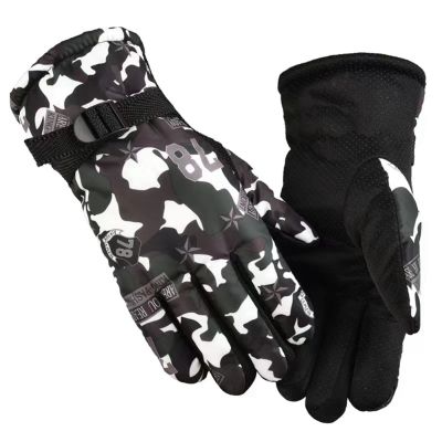 hotx【DT】 Ski Gloves Warm Snowboard Motorcycle Riding Snow Windproof for Man Woman