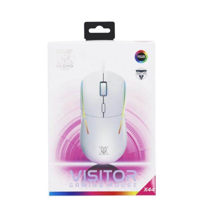 mouse-เมาส์-nubwo-vistor-x44-white