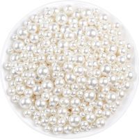 3-16mm Ivory Pearl Beads ABS Imitation Pearl with Hole Craft Bead Acrylic Loose Pearls for DIY Bracelet Sew Craft Jewelry Making Beads